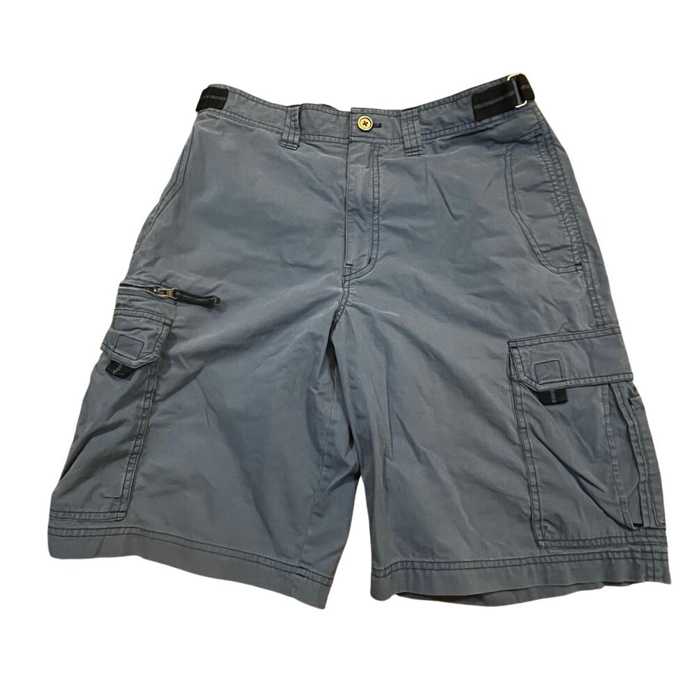 Old Navy Cargo Shorts Mens 32 Blue Gray Hiking Utility Pocket Casual Outdoor